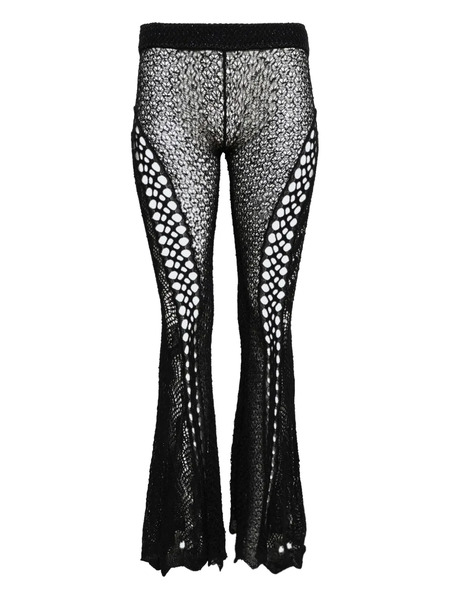  Roberta Einer Crochet Flared Trousers - Black 