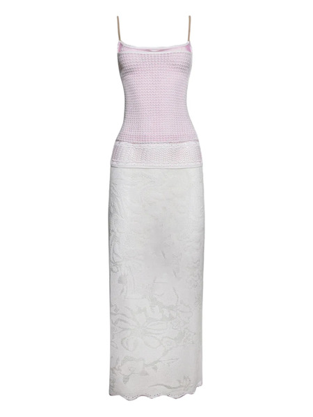  Roberta Einer Lace-detailing Midi Dress - Pink 