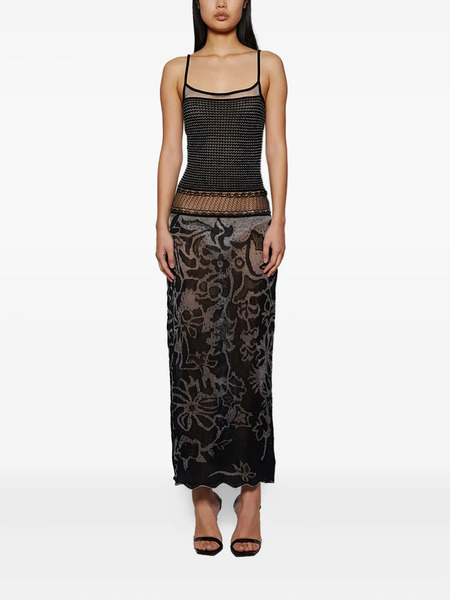  Roberta Einer Patterned Midi Dress - Black/grey 