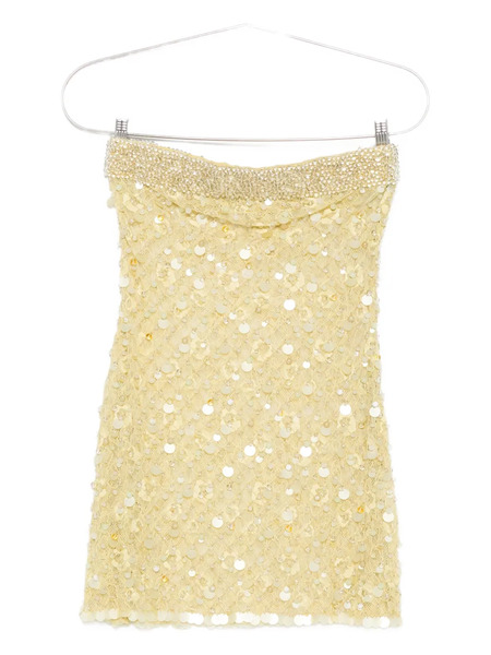  Roberta Einer Sequin-embellished Strapless Mini Dress - Green 