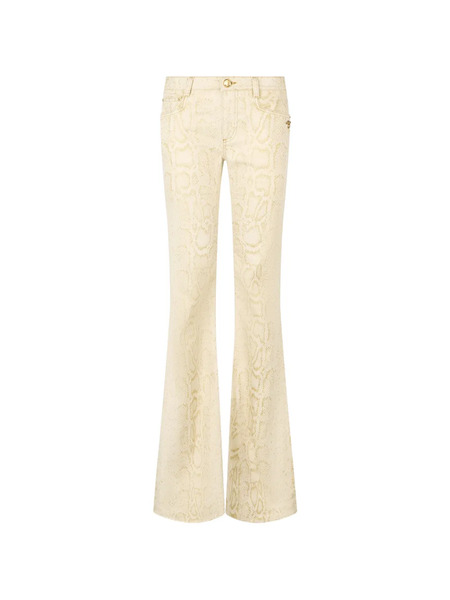  Roberto Cavalli Animal-motif Flared Jeans - Gold 