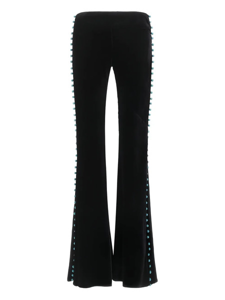  Roberto Cavalli Bead-embellished Flared Trousers - Black 
