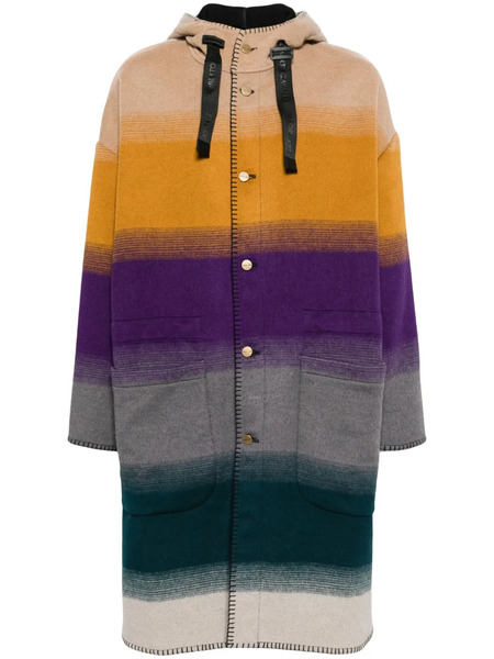  Roberto Cavalli Blanket Stitched Colour-block Coat - Multicolour 