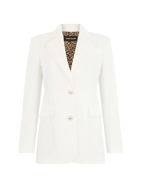  Roberto Cavalli Button-up Blazer - White 