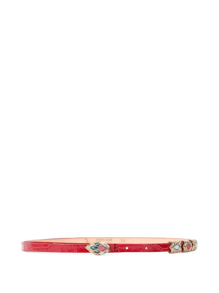  Roberto Cavalli Croc-effect Belt - Red 