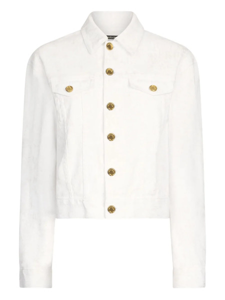  Roberto Cavalli Cropped Jacket - White 