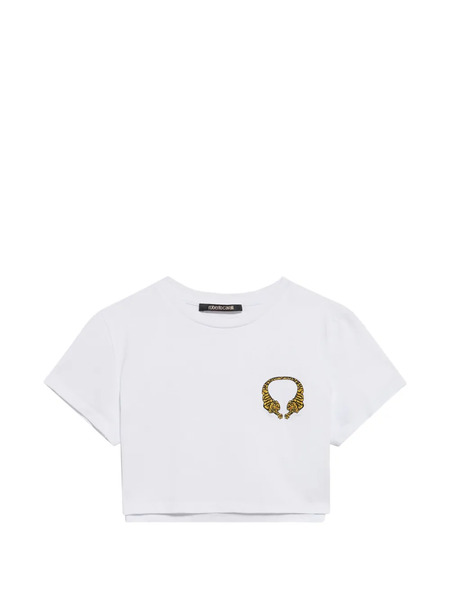  Roberto Cavalli Cropped T-shirt - White 