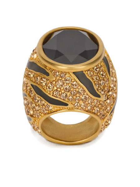  Roberto Cavalli Crystal-embellished Ring - Gold 