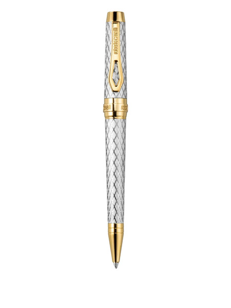  Roberto Cavalli Diamond-pattern Pen - Silver 