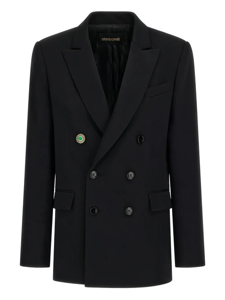  Roberto Cavalli Double-breasted Blazer - Black 