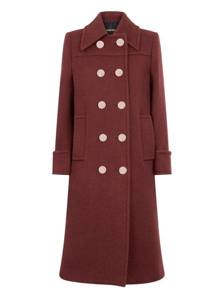  Roberto Cavalli Double-breasted Wool Coat - Purple 