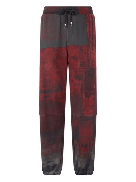  Roberto Cavalli Drawstring Paint-splatter Trousers - Red 