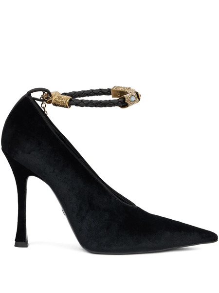  Roberto Cavalli Embellished Pointed-toe Pumps - Black 