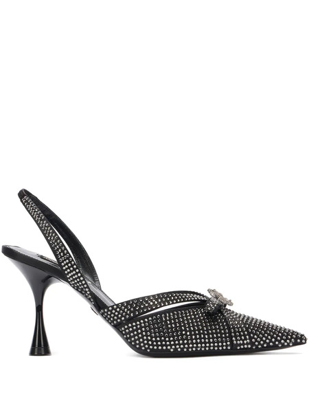  Roberto Cavalli Embellished Slingback Pumps - Black 