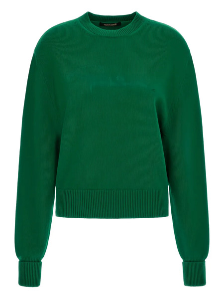  Roberto Cavalli Embroidered Wool Sweater - Green 