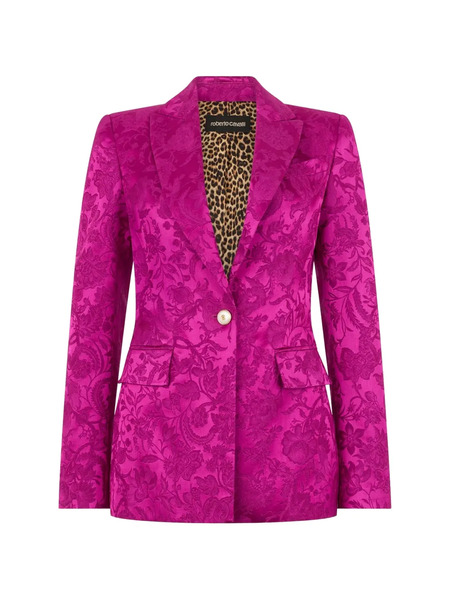  Roberto Cavalli Floral Blazer - Pink 