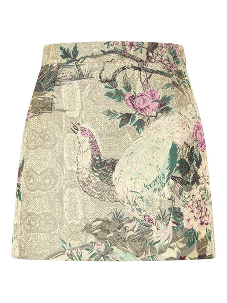  Roberto Cavalli Floral-motif Mini Skirt - Neutrals 