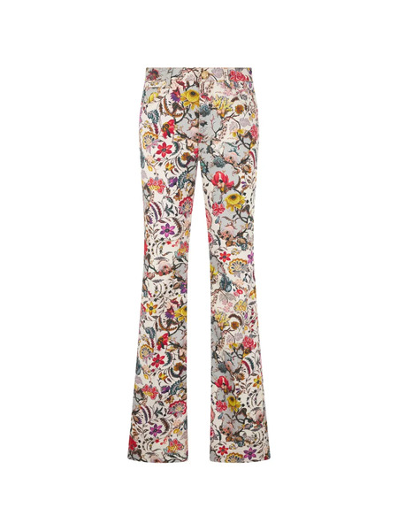  Roberto Cavalli Florentine Flowers Trousers - Neutrals 