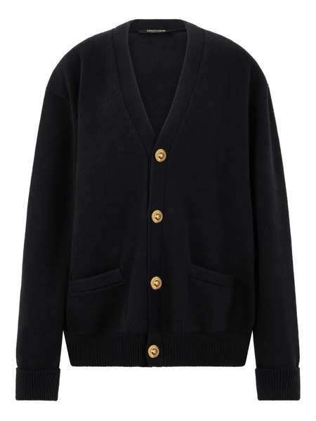  Roberto Cavalli Gold Button Cardigan - Black 