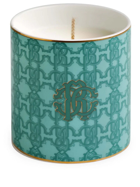 Roberto Cavalli Home Turquoise Monogram Scented Candle (270g) - Blue 