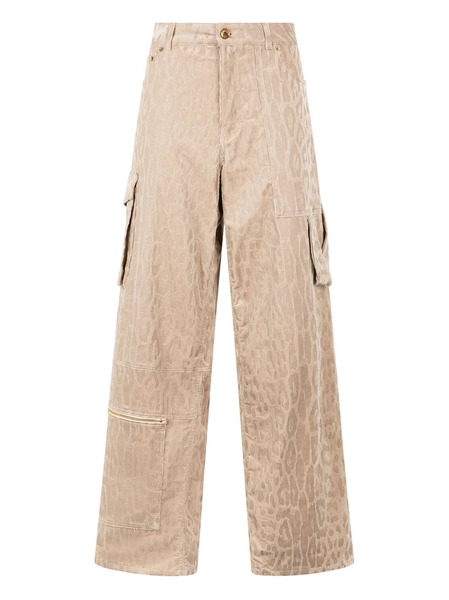  Roberto Cavalli Jaguar-print Cargo Pants - Neutrals 