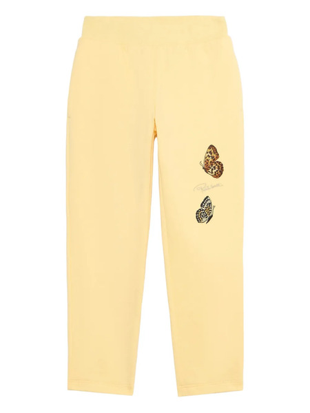 Roberto Cavalli Junior Butterfly Embroidered Track Pants - Yellow 