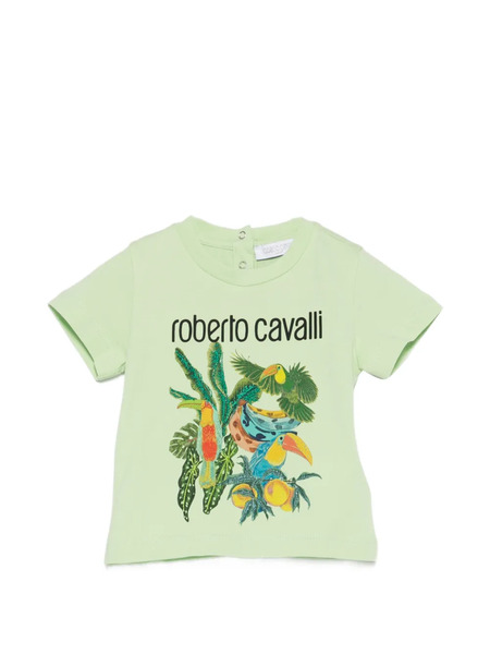  Roberto Cavalli Junior Crew-neck T-shirt - Green 