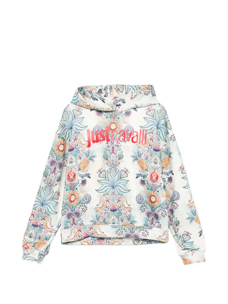  Roberto Cavalli Junior Graphic-print Hoodie - Neutrals 