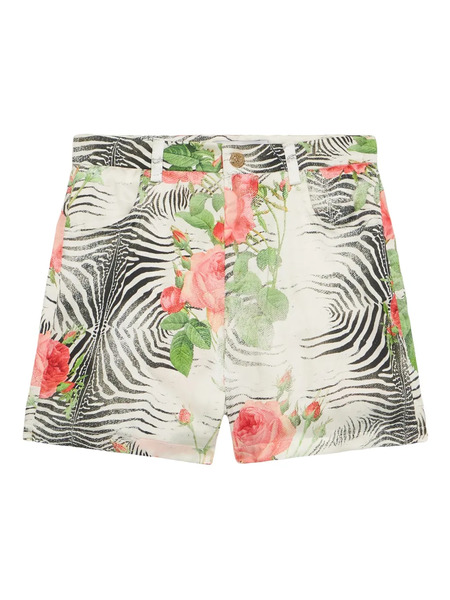  Roberto Cavalli Junior Graphic-print Shorts - White 