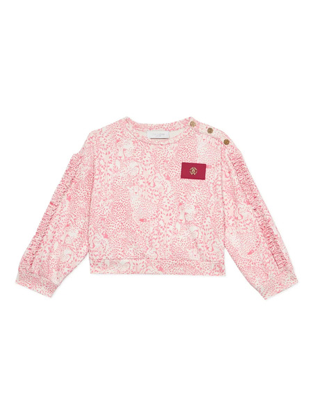  Roberto Cavalli Junior Leopard Motif Sweatshirt - Pink 