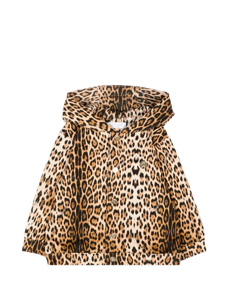  Roberto Cavalli Junior Leopard-print Hooded Jacket - Neutrals 