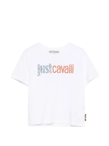  Roberto Cavalli Junior Logo-embellishment T-shirt - White 