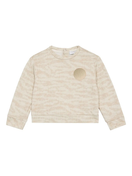  Roberto Cavalli Junior Logo-patch Sweatshirt - Neutrals 