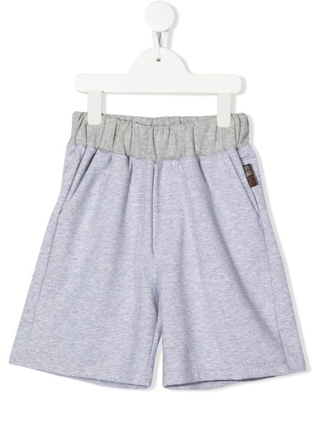  Roberto Cavalli Junior Logo-patch Track Shorts - Grey 