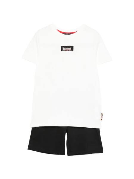 Roberto Cavalli Junior Logo-print Shorts Set - White 