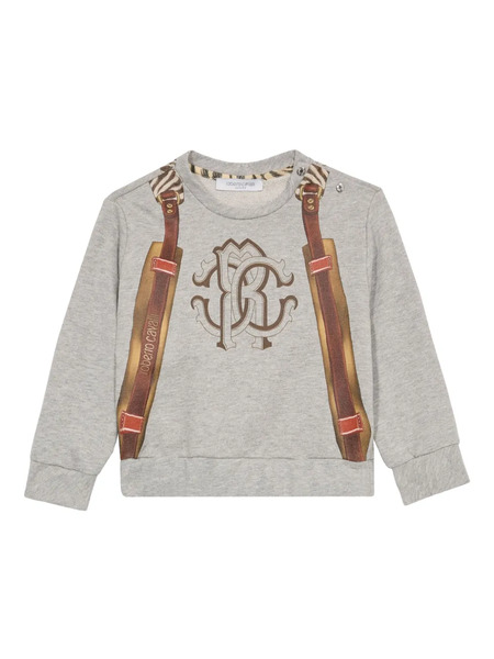  Roberto Cavalli Junior Logo-print Sweatshirt - Grey 