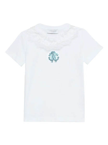 Roberto Cavalli Junior Logo-print T-shirt - White 