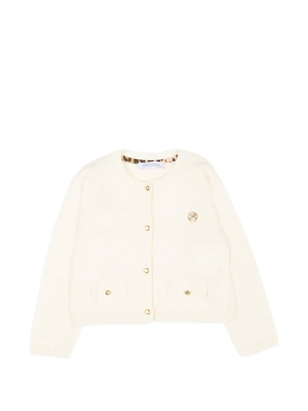  Roberto Cavalli Junior Patch-pocket Cardigan - Neutrals 
