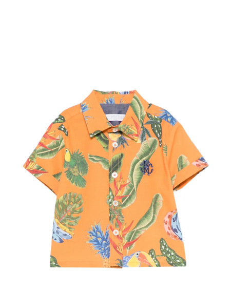  Roberto Cavalli Junior Tropical-print Shirt - Orange 
