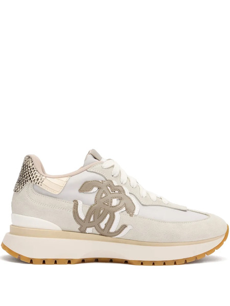  Roberto Cavalli Leather-panelled Sneakers - White 