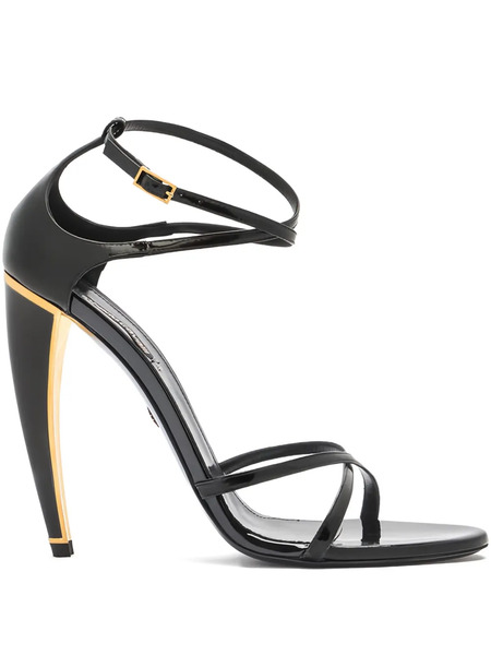  Roberto Cavalli Leather Sandals - Black 