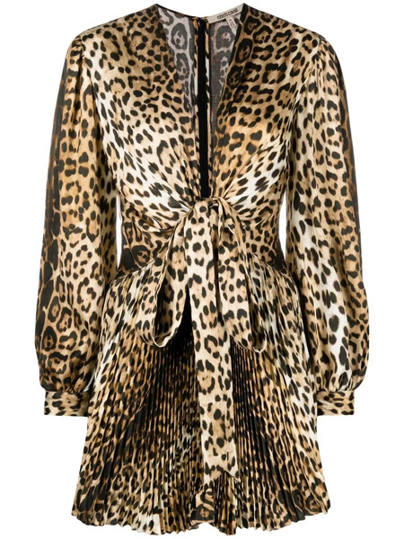  Roberto Cavalli Leopard-print Mini Dress - Orange 