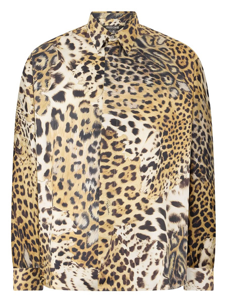  Roberto Cavalli Leopard-print Shirt - Yellow 