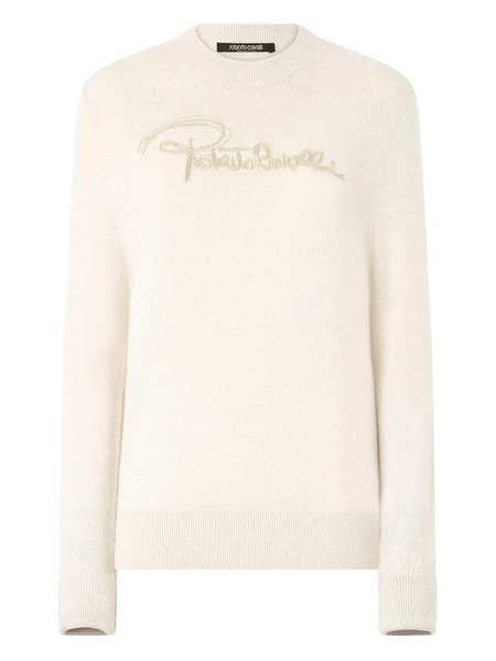  Roberto Cavalli Logo-embroidered Sweater - Neutrals 