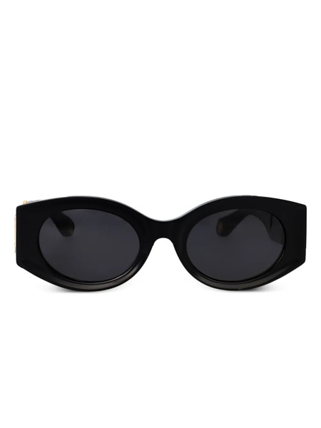  Roberto Cavalli Logo-plaque Sunglasses - Black 