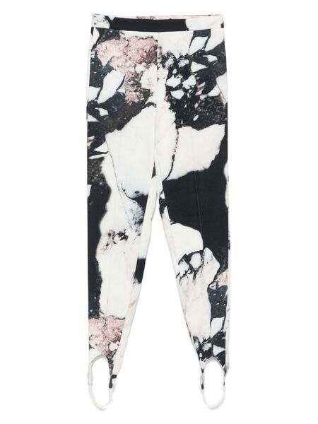  Roberto Cavalli Marble-print Trousers - White 