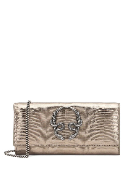  Roberto Cavalli Metallic Reptile-effect Wallet - Neutrals 