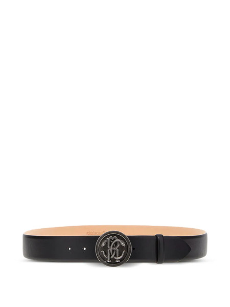  Roberto Cavalli Mirror Snake Belt - Black 