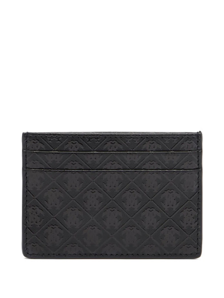  Roberto Cavalli Mirror Snake Monogram-embossed Cardholder - Black 