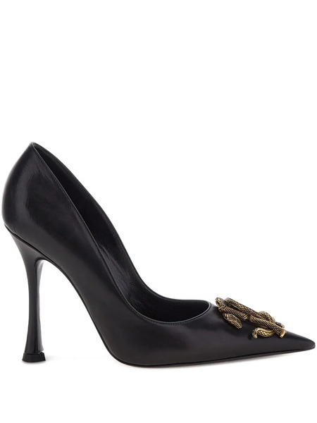  Roberto Cavalli Mirror Snake Pumps - Black 